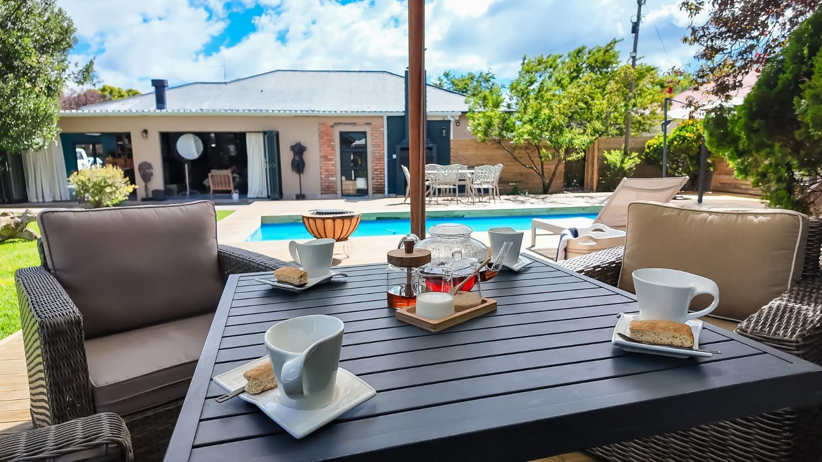 Pool deck and guest house at 57 on Montagu in Barkly East
